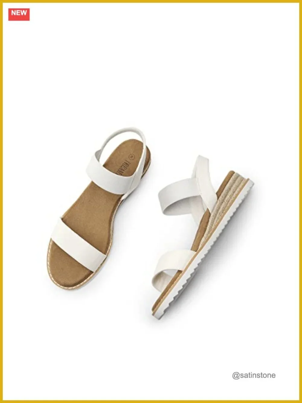 Espadrille Wedge Sandals - Ankle Strap Elastic Open Toe Comfortable Dressy